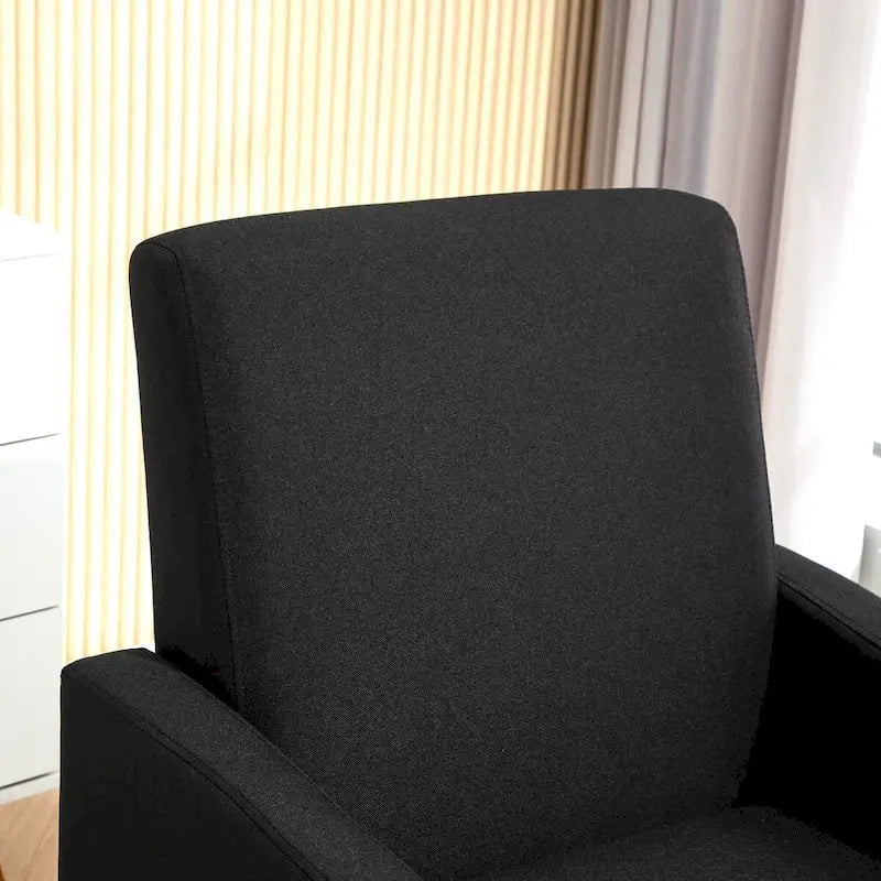 Minimalist Elegant Armchair with Solid Wood Frame