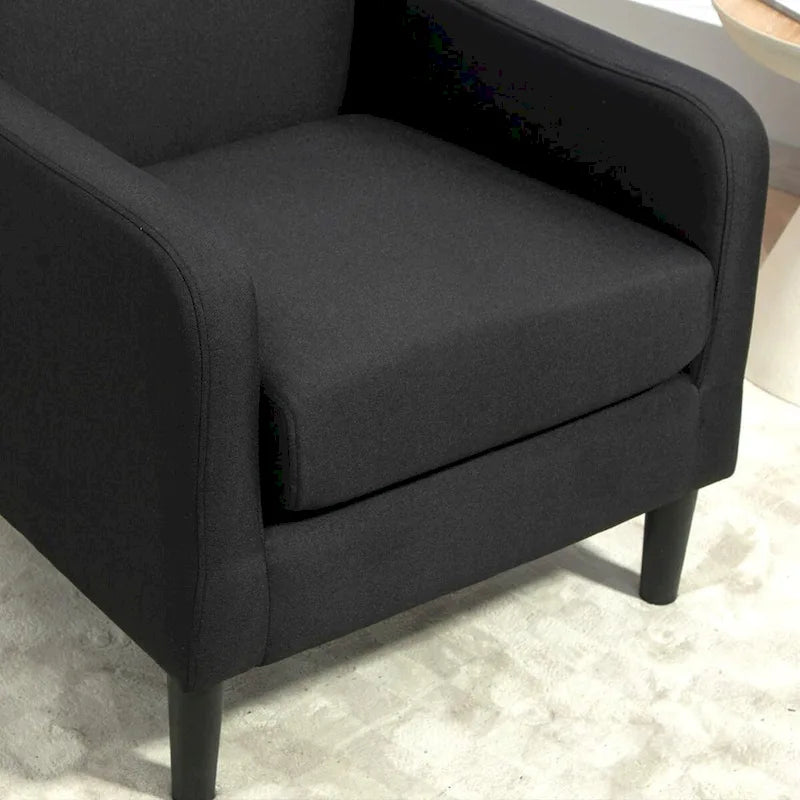 Minimalist Elegant Armchair with Solid Wood Frame