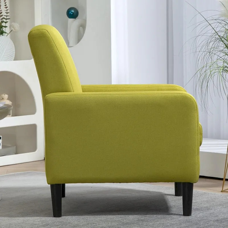 Minimalist Elegant Armchair with Solid Wood Frame