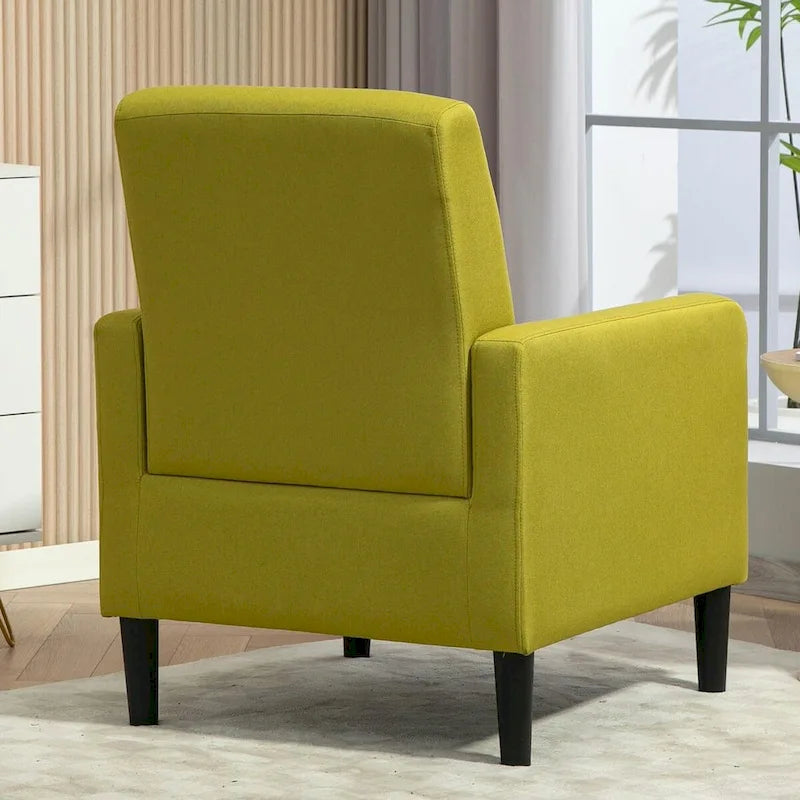 Minimalist Elegant Armchair with Solid Wood Frame