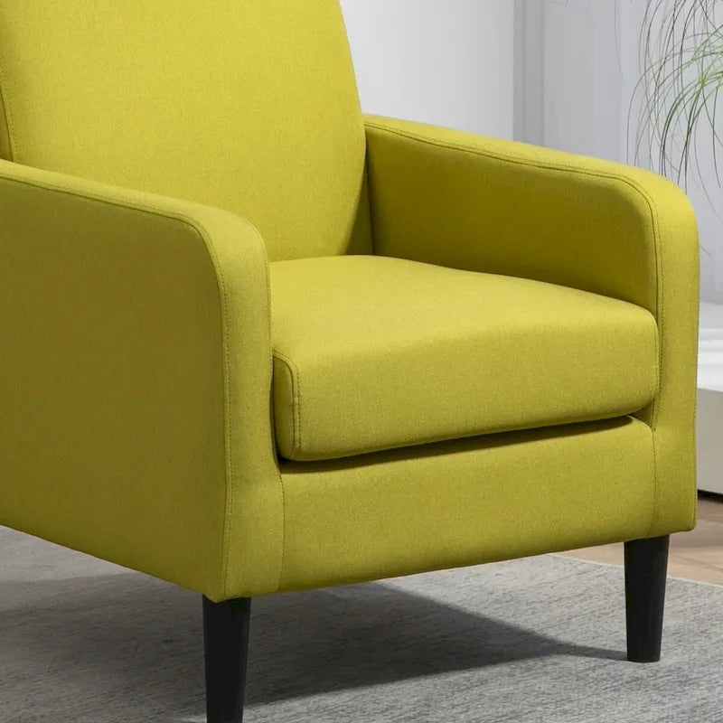 Minimalist Elegant Armchair with Solid Wood Frame
