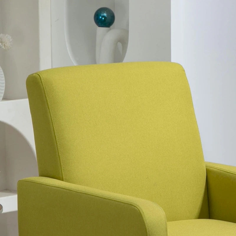 Minimalist Elegant Armchair with Solid Wood Frame