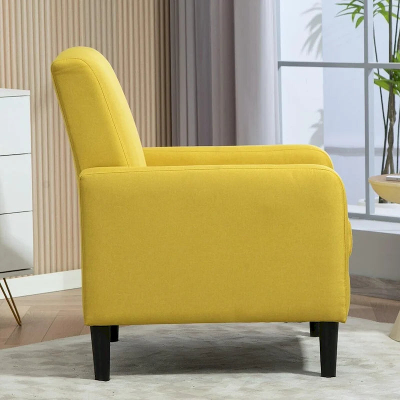 Minimalist Elegant Armchair with Solid Wood Frame