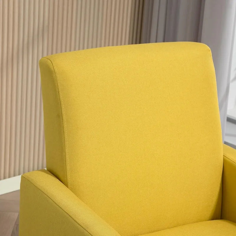 Minimalist Elegant Armchair with Solid Wood Frame