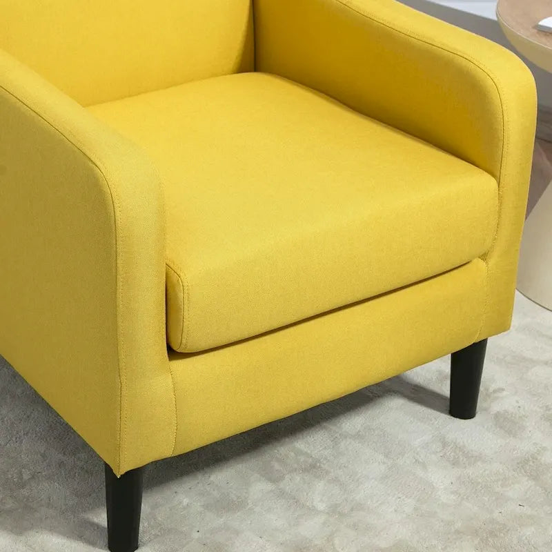 Minimalist Elegant Armchair with Solid Wood Frame
