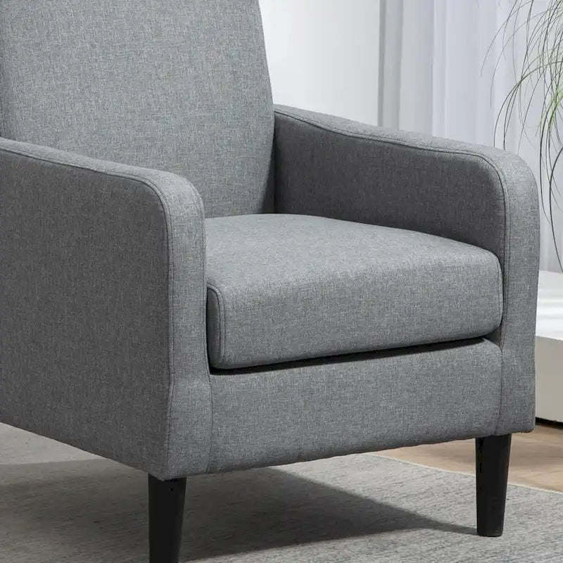Minimalist Elegant Armchair with Solid Wood Frame