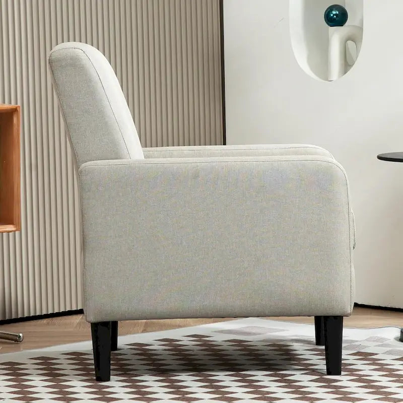 Minimalist Elegant Armchair with Solid Wood Frame