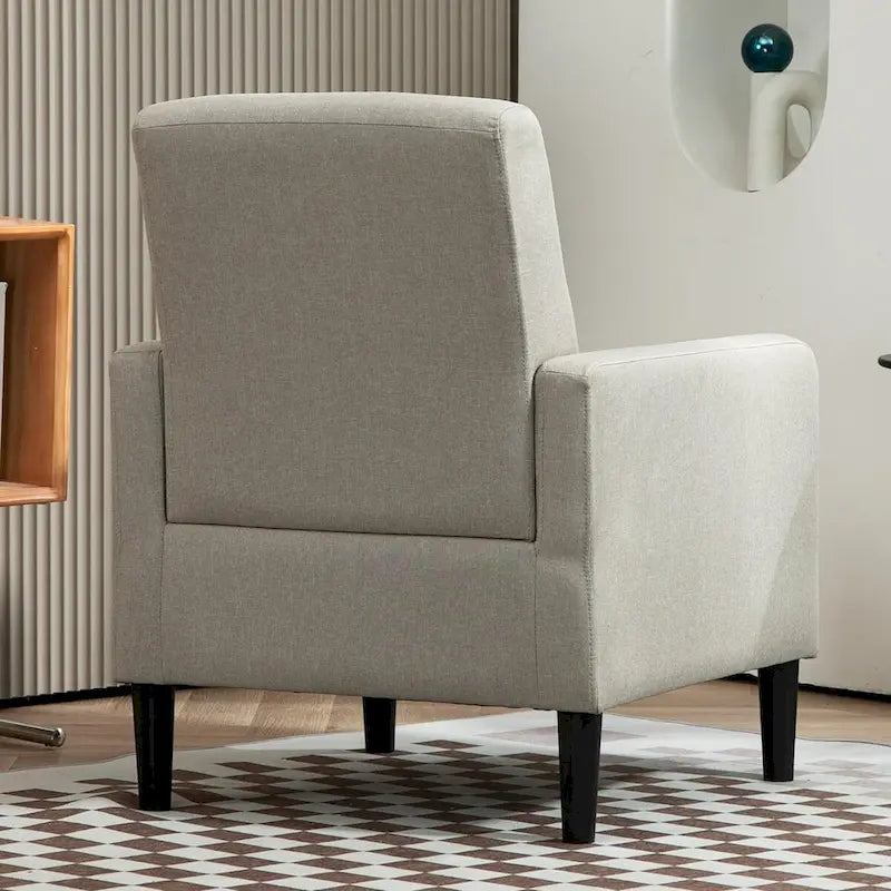 Minimalist Elegant Armchair with Solid Wood Frame