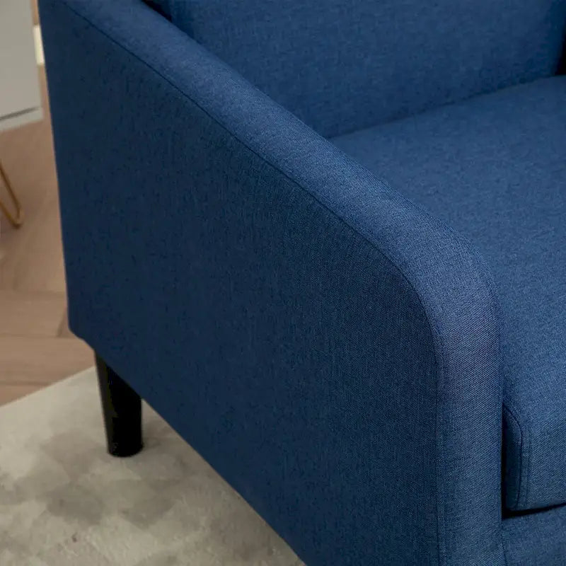 Minimalist Elegant Armchair with Solid Wood Frame