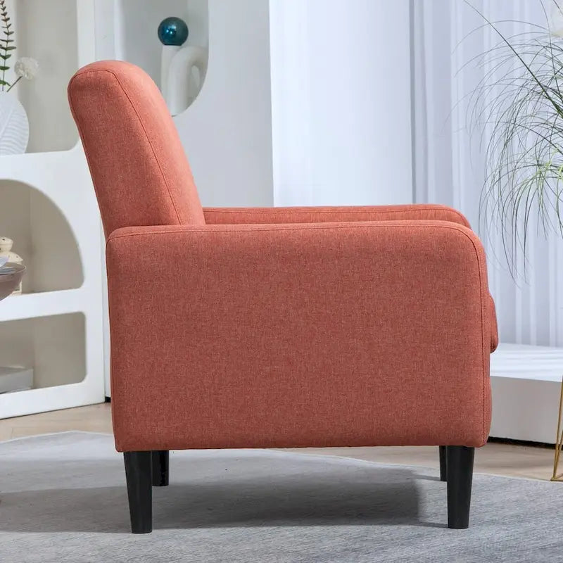 Minimalist Elegant Armchair with Solid Wood Frame