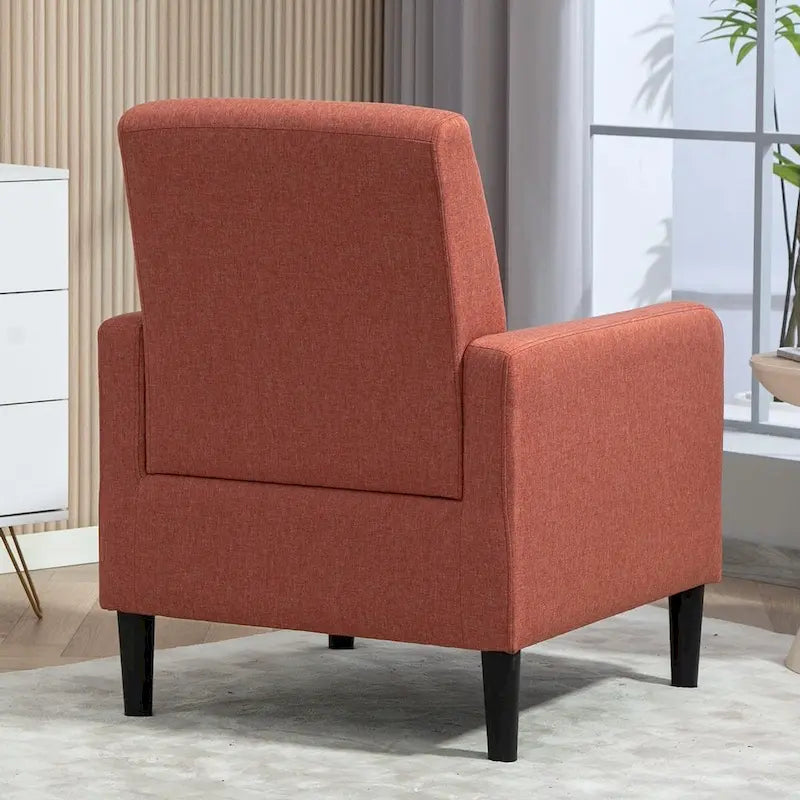 Minimalist Elegant Armchair with Solid Wood Frame