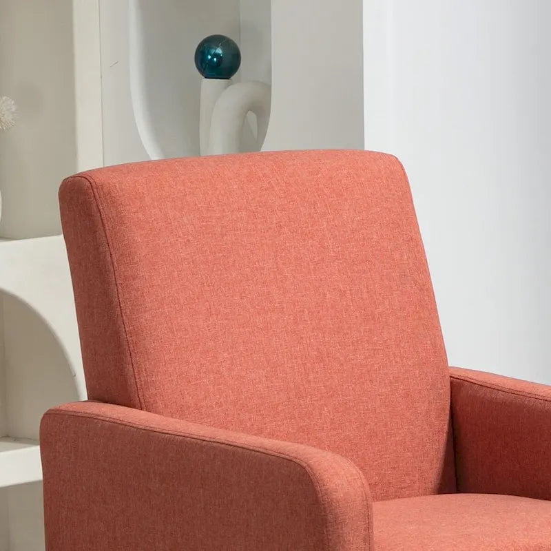 Minimalist Elegant Armchair with Solid Wood Frame