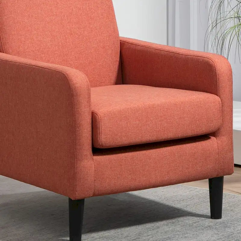 Minimalist Elegant Armchair with Solid Wood Frame