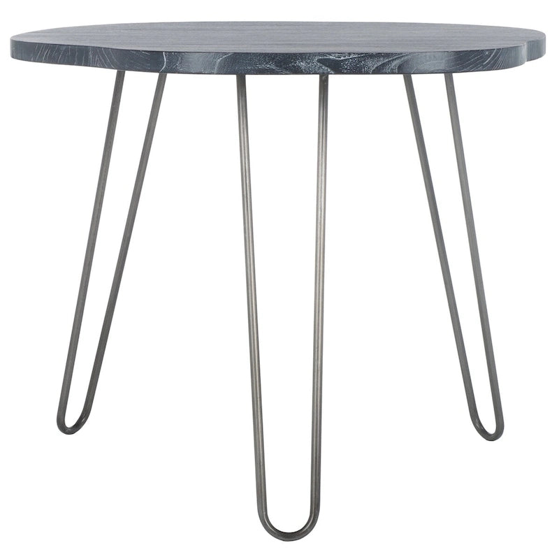 Wood Top Grey / White Wash Dining Table - 39.4" x 35.4" x 29.9"