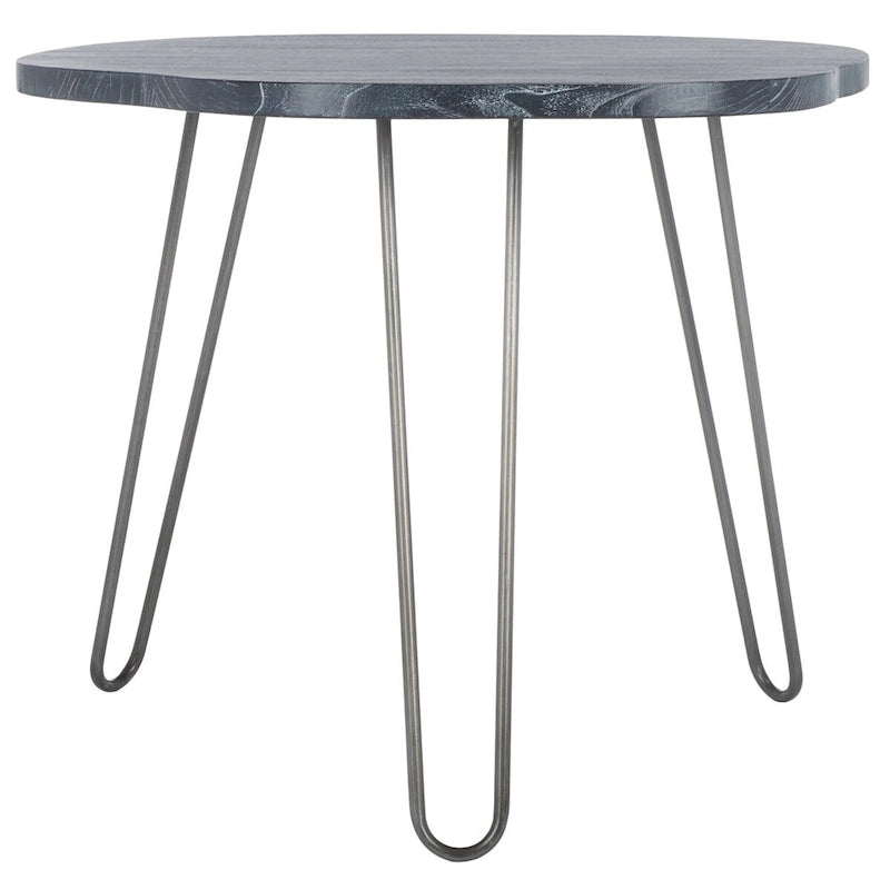 Wood Top Grey / White Wash Dining Table - 39.4" x 35.4" x 29.9"