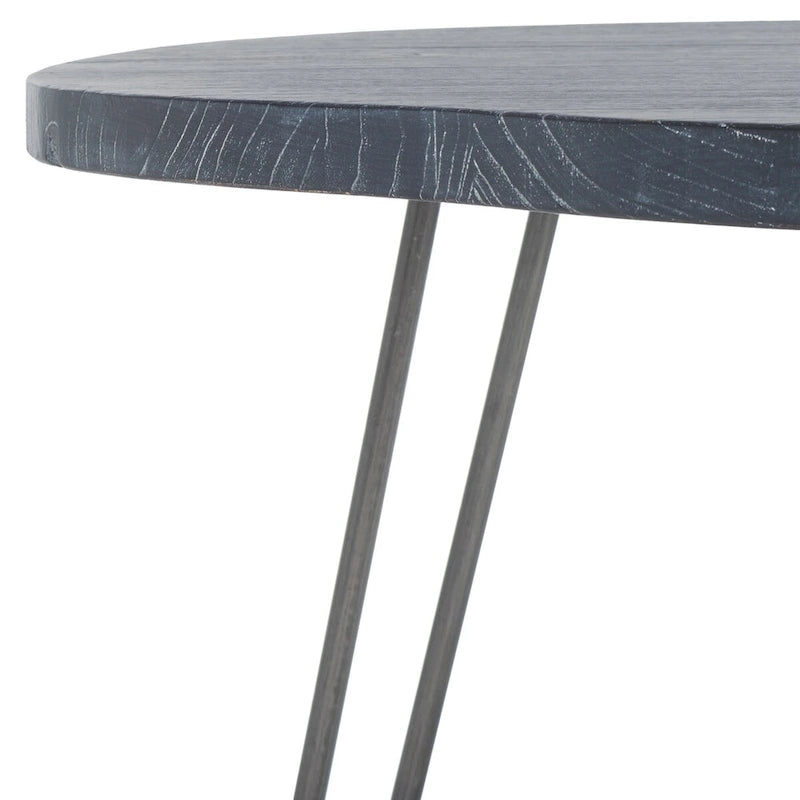 Wood Top Grey / White Wash Dining Table - 39.4" x 35.4" x 29.9"