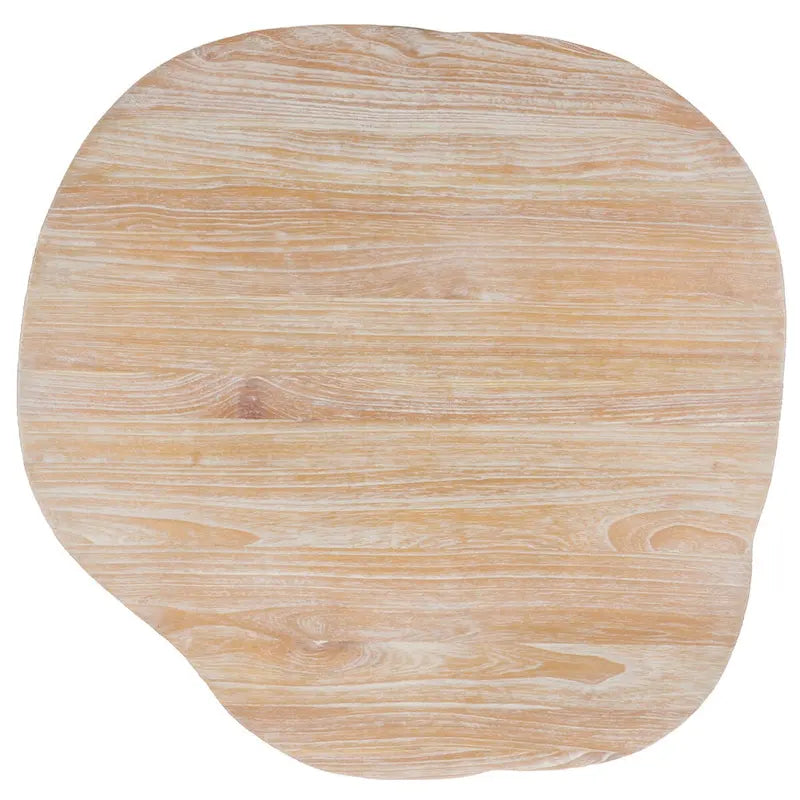 Wood Top Grey / White Wash Dining Table - 39.4" x 35.4" x 29.9"